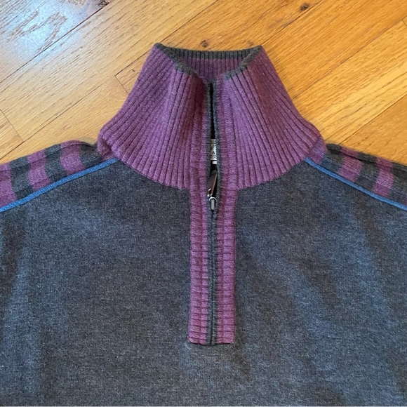 Armani mens 46 wool cashmere half zip sweater - Picture 9 of 9